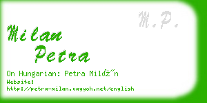 milan petra business card